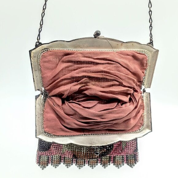 Antique 1920s Whiting & Davis Art Deco Metal Mesh Flapper Purse - Picture 9 of 9